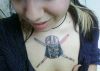 darth vader tattoo on girl's chest